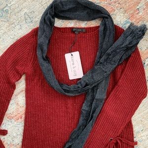 NWT sweater with scarf